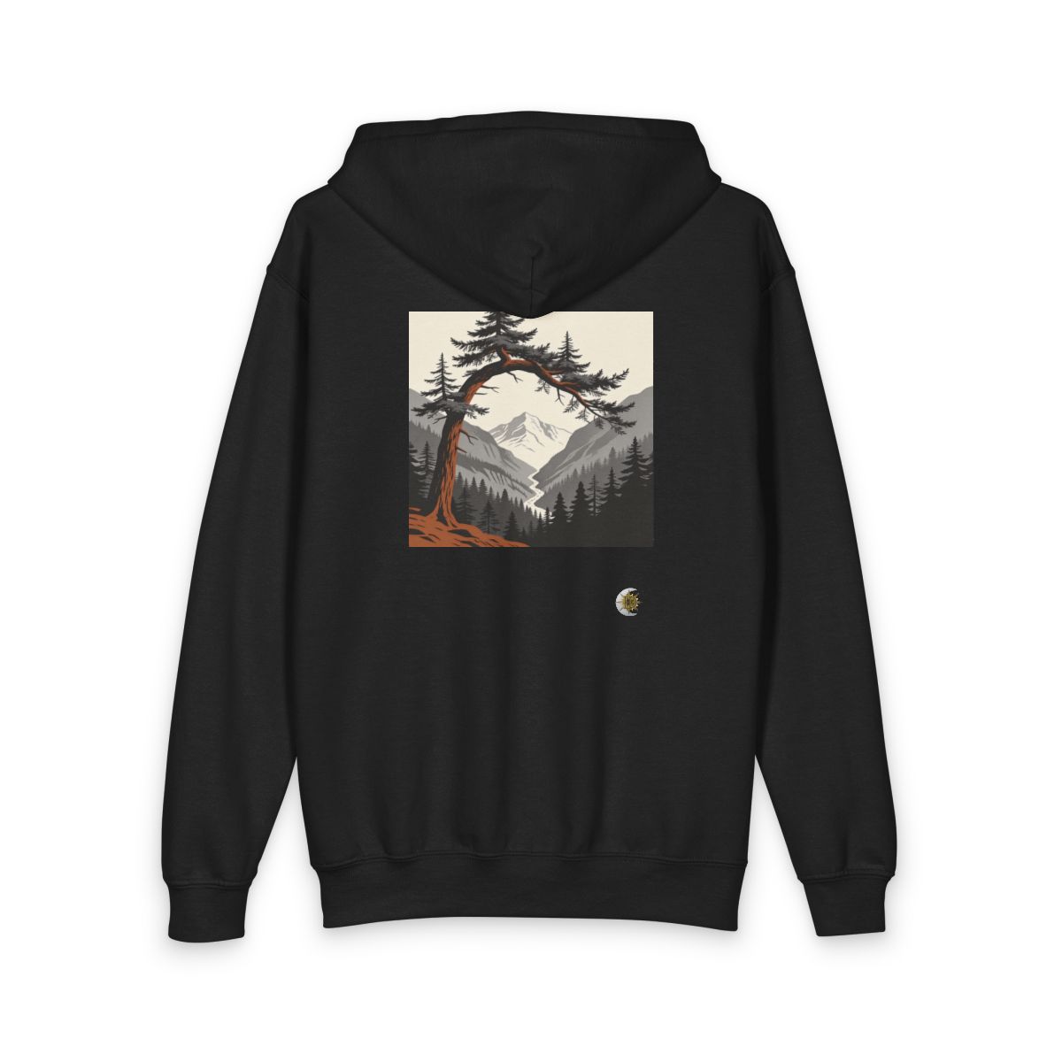 HD Alpine Pine Arch Youth Heavy Blend Zipped Hoodie