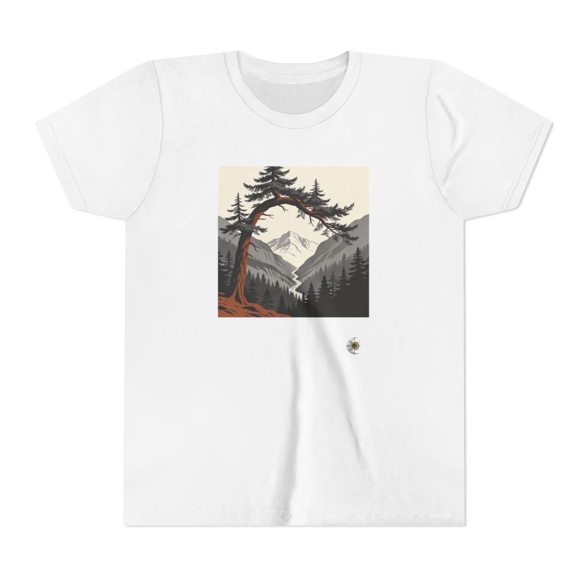 HD Alpine Pine Arch Youth Short Sleeve Tee