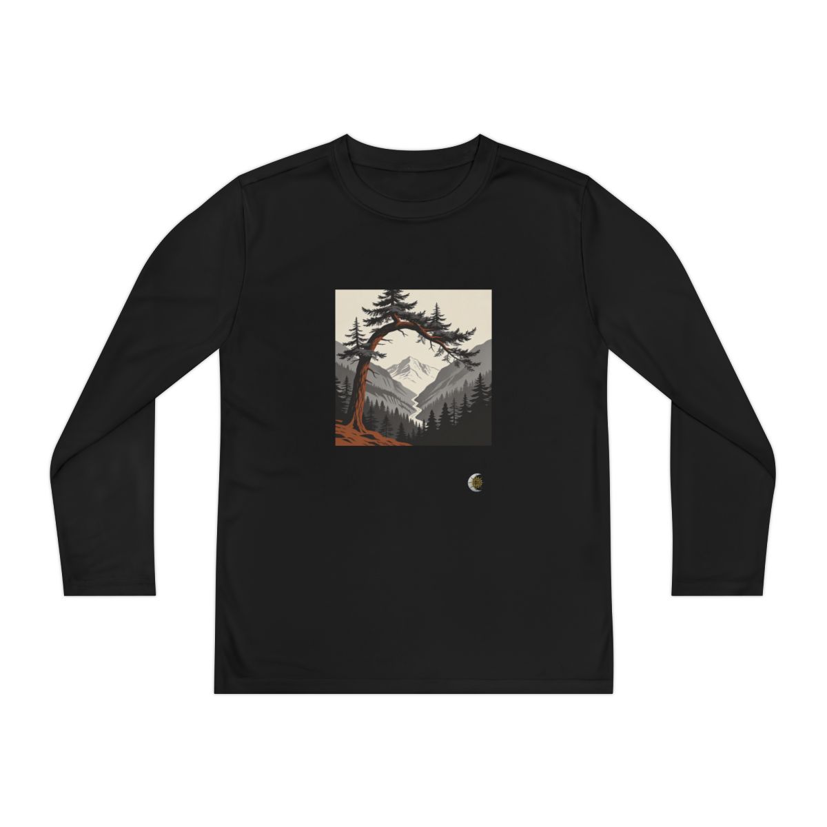 HD Alpine Pine Arch Youth Long Sleeve Competitor Tee