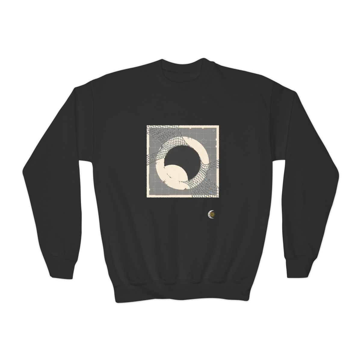 HD Silver Mesh Eclipse Youth Crewneck Sweatshirt
