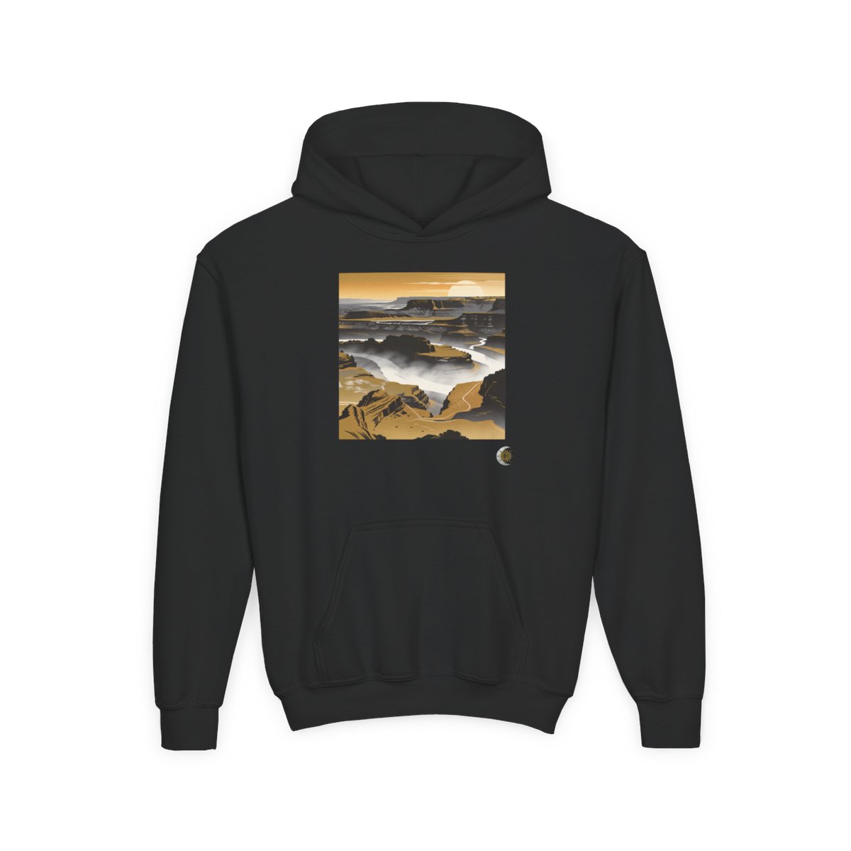 HD Golden Canyon Mist Youth Heavy Blend Hooded Sweatshirt