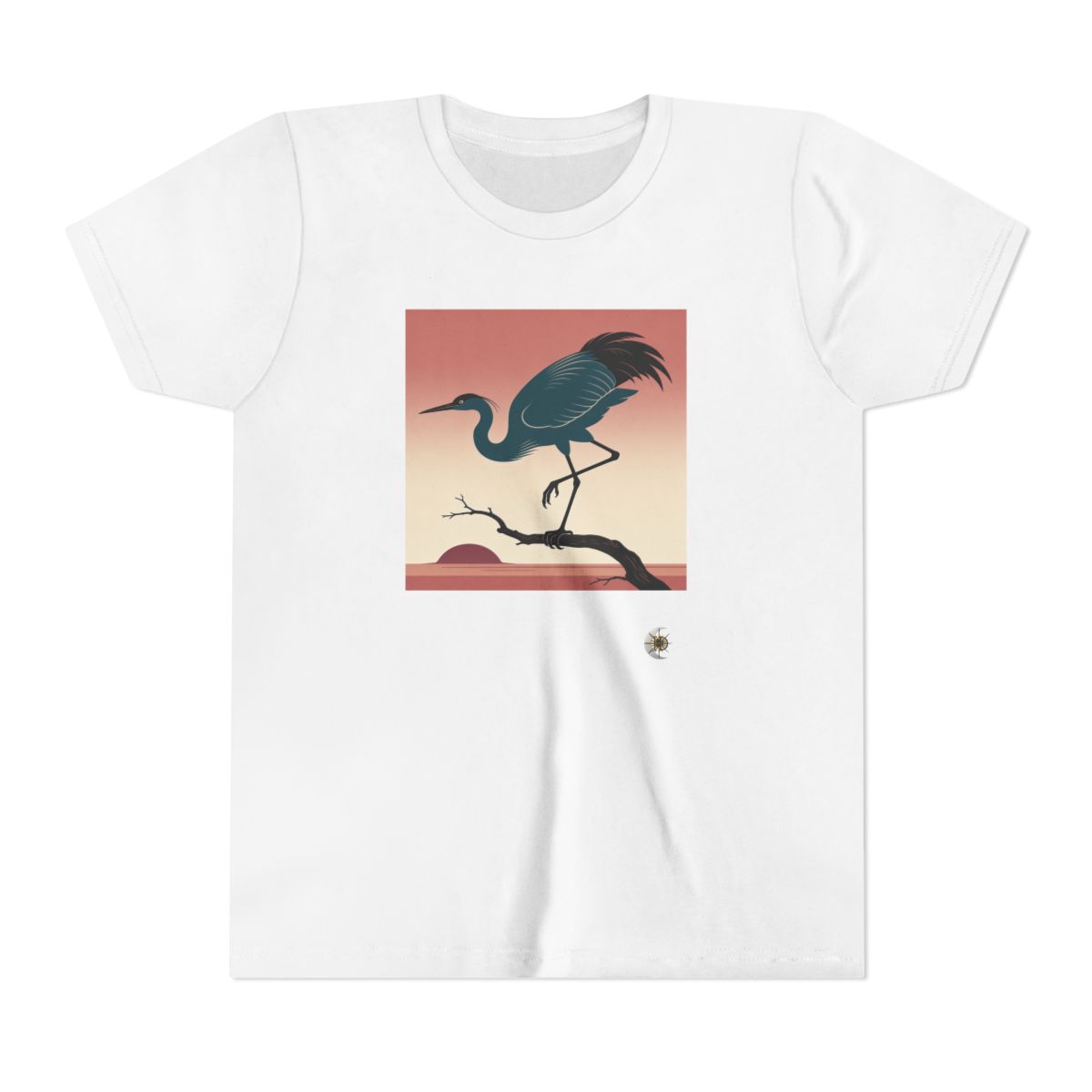 HD Twilight Heron Youth Short Sleeve Tee