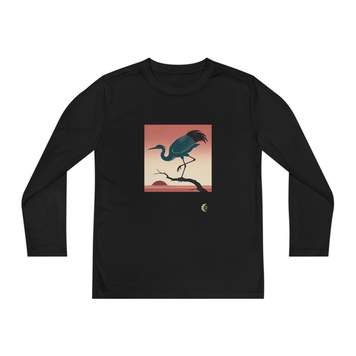 HD Twilight Heron Youth Long Sleeve Competitor Tee