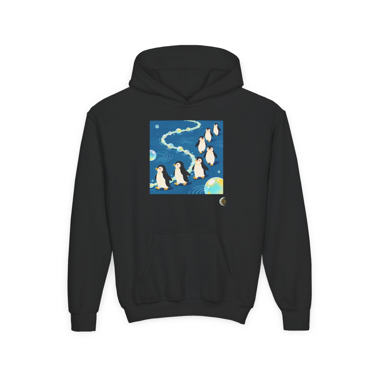 HD Bubbletrail Penguins Youth Heavy Blend Hooded Sweatshirt