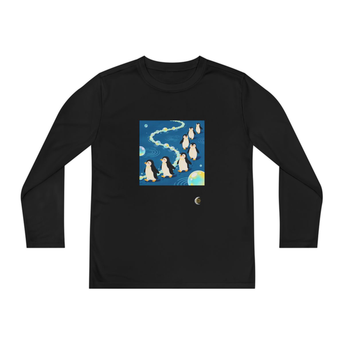 HD Bubbletrail Penguins Youth Long Sleeve Competitor Tee