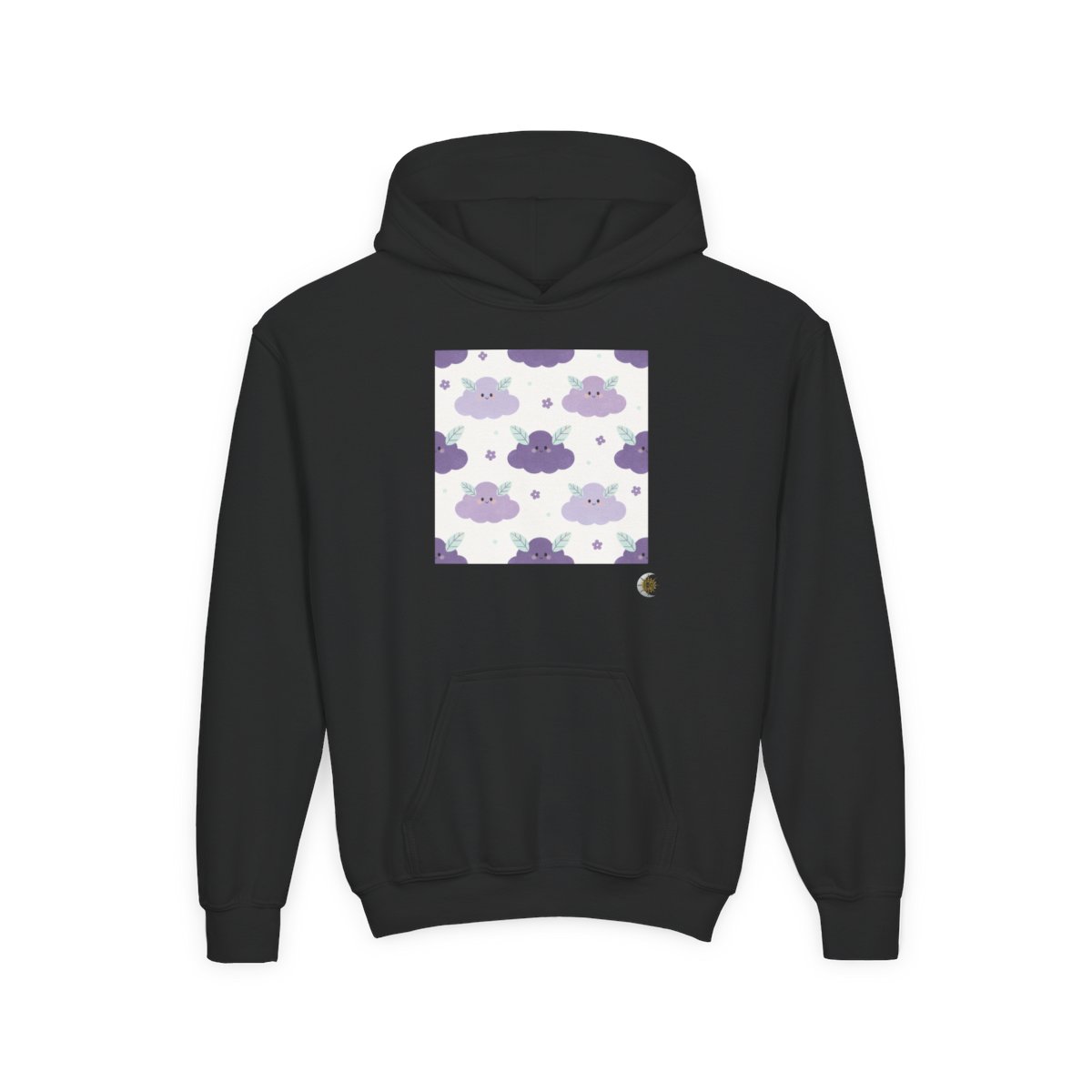 HD Lavender Leafcloud Youth Heavy Blend Hooded Sweatshirt