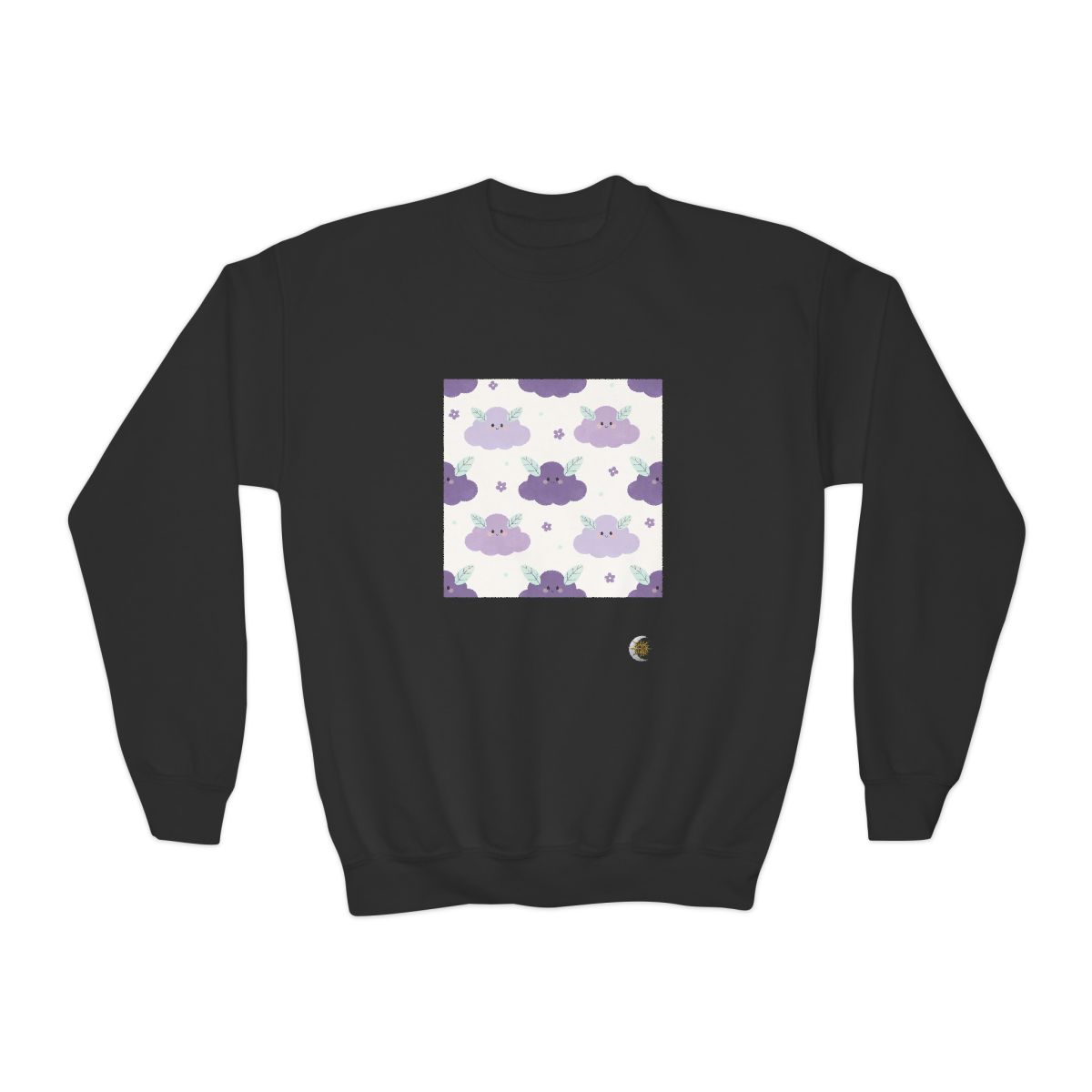 HD Lavender Leafcloud Youth Crewneck Sweatshirt