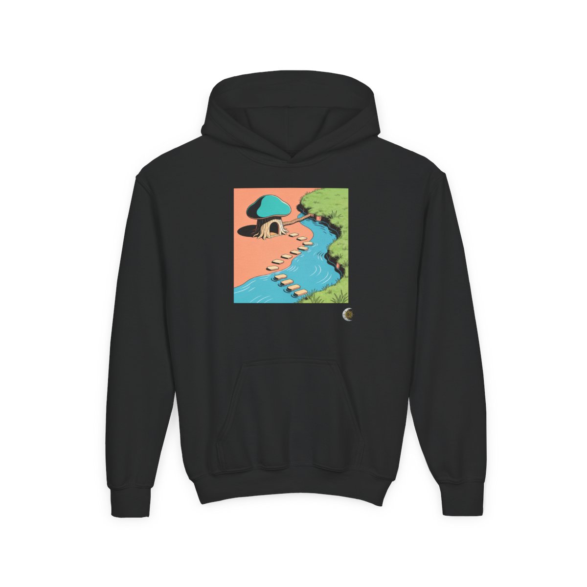 HD Original Art 393 Youth Heavy Blend Hooded Sweatshirt