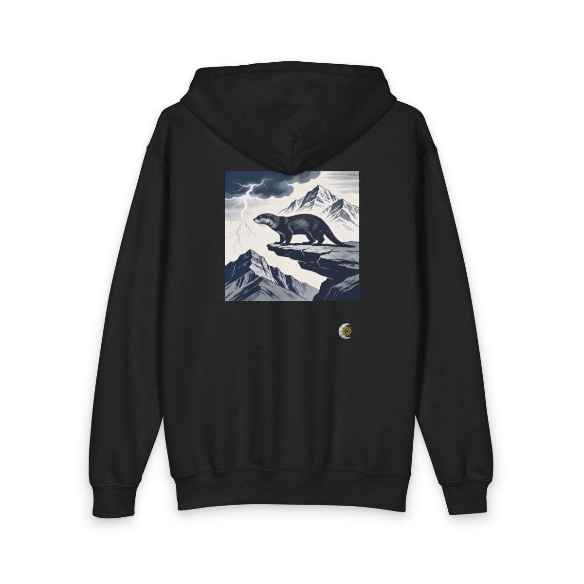 HD Alpine Otter Original Art 239 Youth Heavy Blend Zipped Hoodie