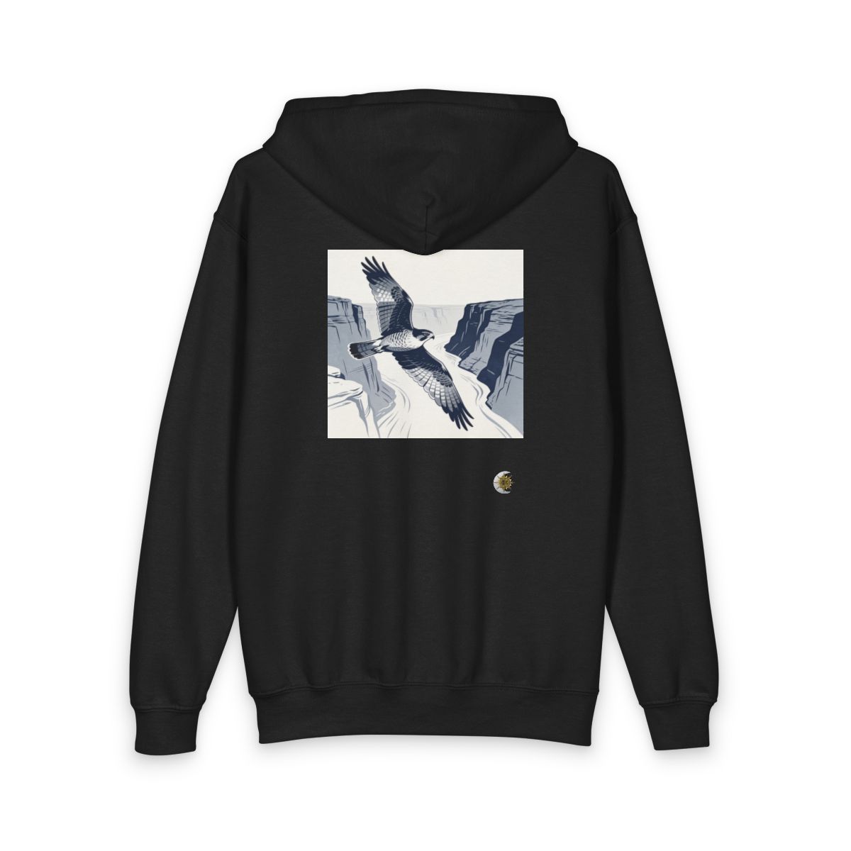 HD Canyon Falcon Original Art 240 Youth Heavy Blend Zipped Hoodie