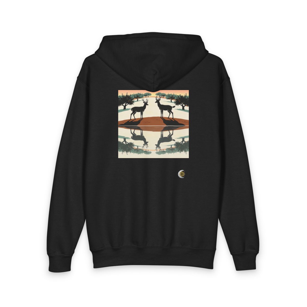 HD Orchard Deer Original Art 248 Youth Heavy Blend Zipped Hoodie