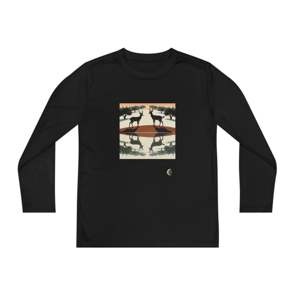 HD Orchard Deer Original Art 248 Youth Long Sleeve Competitor Tee
