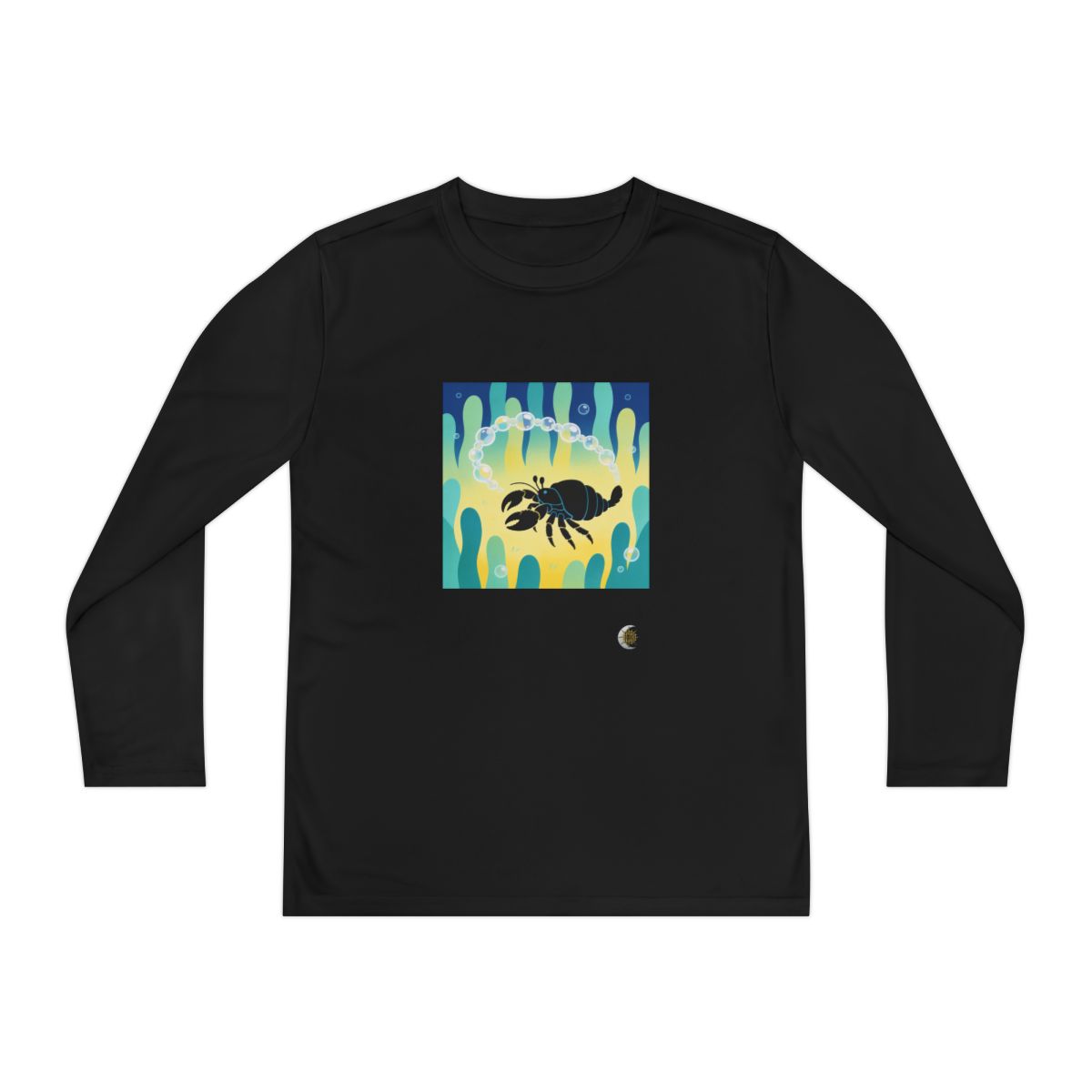 HD Bubble Trail Hermit Crab Original Art 250 Youth Long Sleeve Competitor Tee