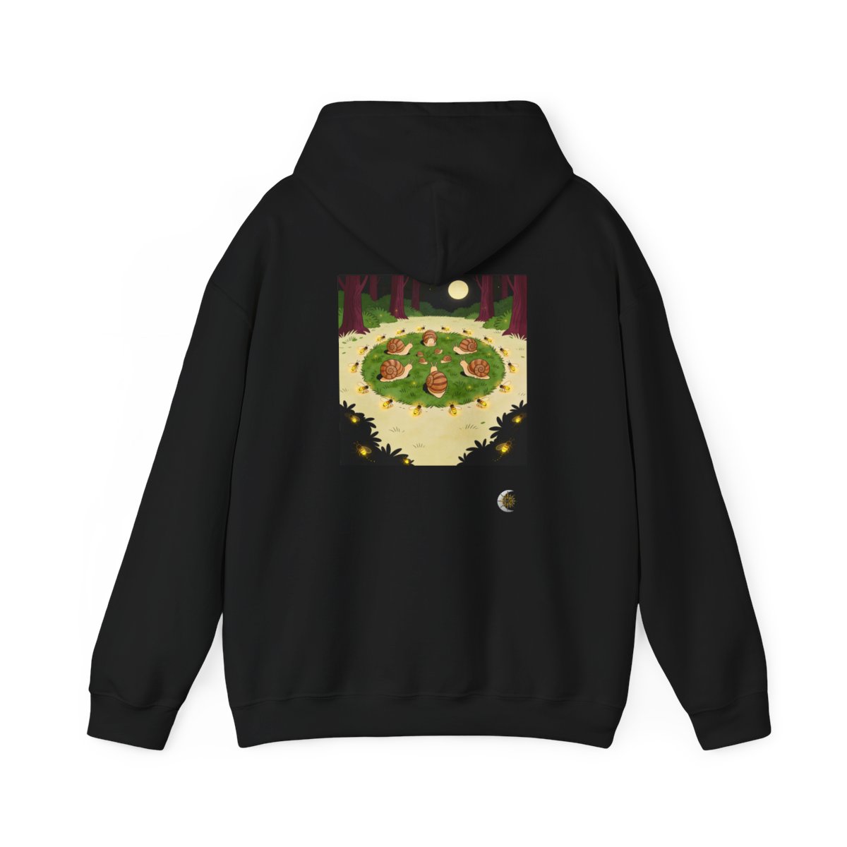 HD Firefly Snail Circle Original Art 219 Unisex Heavy Blend™ Hooded Sweatshirt