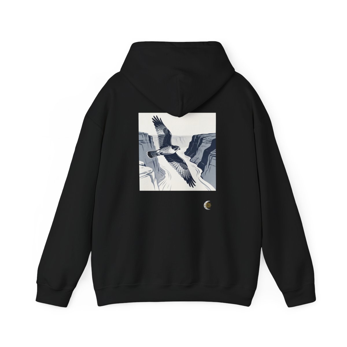 HD Canyon Falcon Original Art 240 Unisex Heavy Blend™ Hooded Sweatshirt