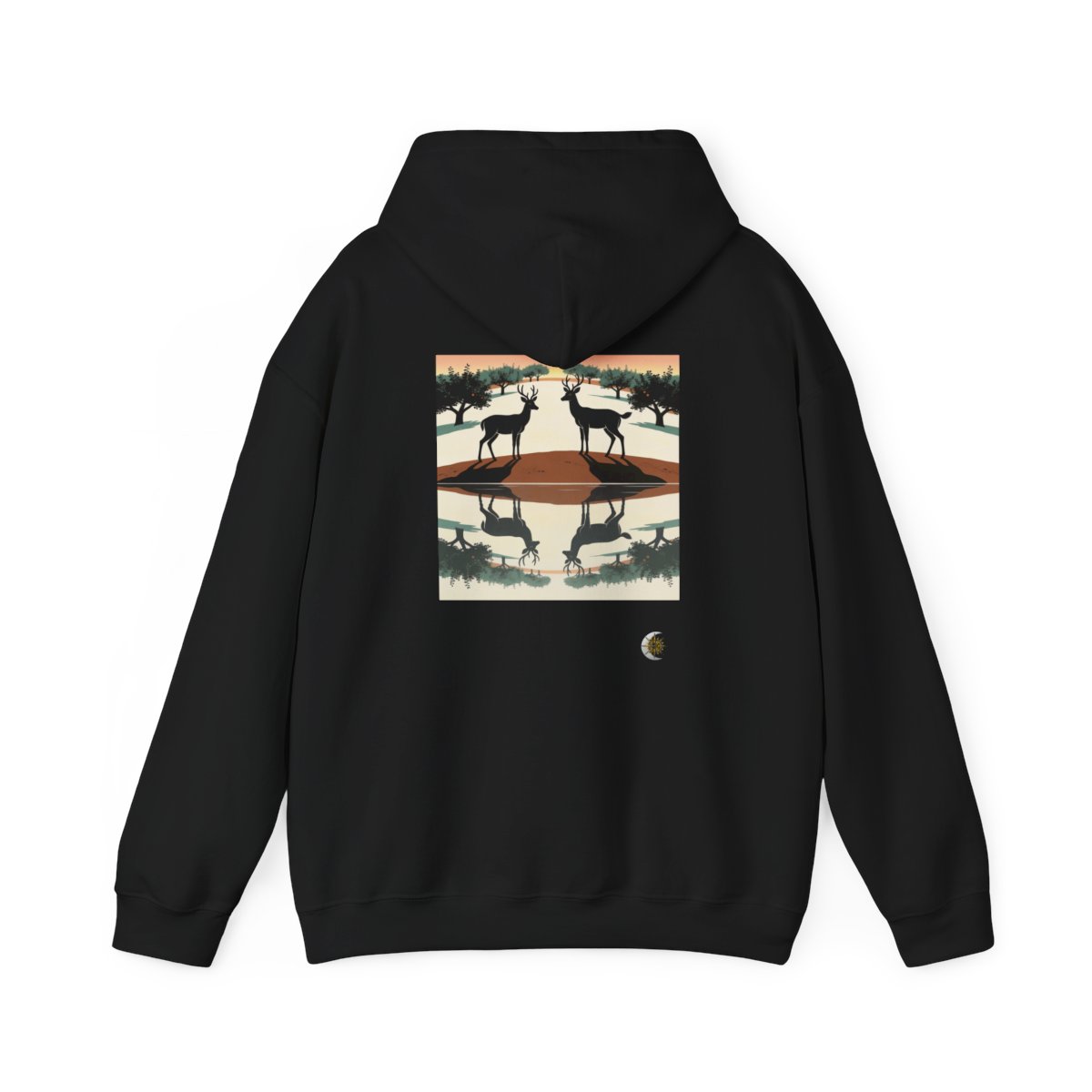 HD Orchard Deer Original Art 248 Unisex Heavy Blend™ Hooded Sweatshirt