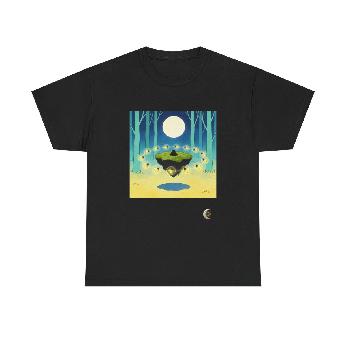 HD Firefly Moon Island Original Art 249 Unisex Heavy Cotton Tee