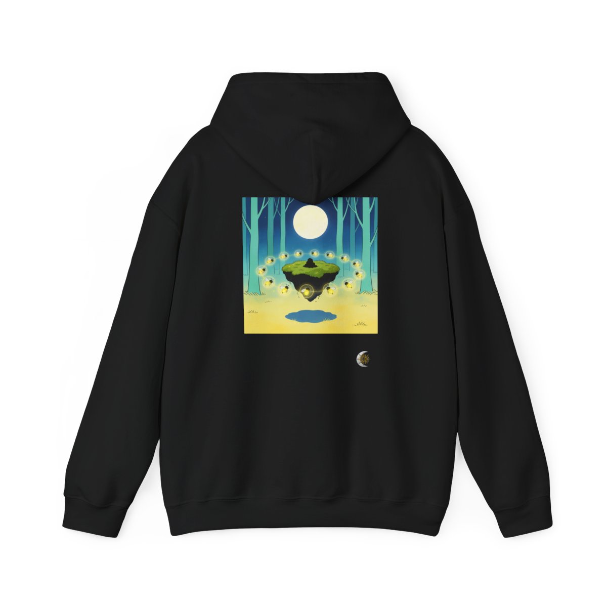 HD Firefly Moon Island Original Art 249 Unisex Heavy Blend™ Hooded Sweatshirt