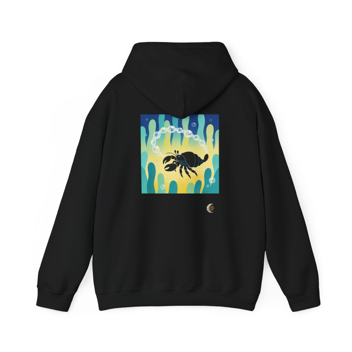 HD Bubble Trail Hermit Crab Original Art 250 Unisex Heavy Blend™ Hooded Sweatshirt