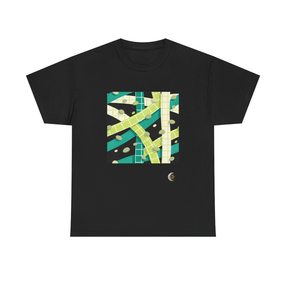 HD Teal Grid Original Art 17 Unisex Heavy Cotton Tee