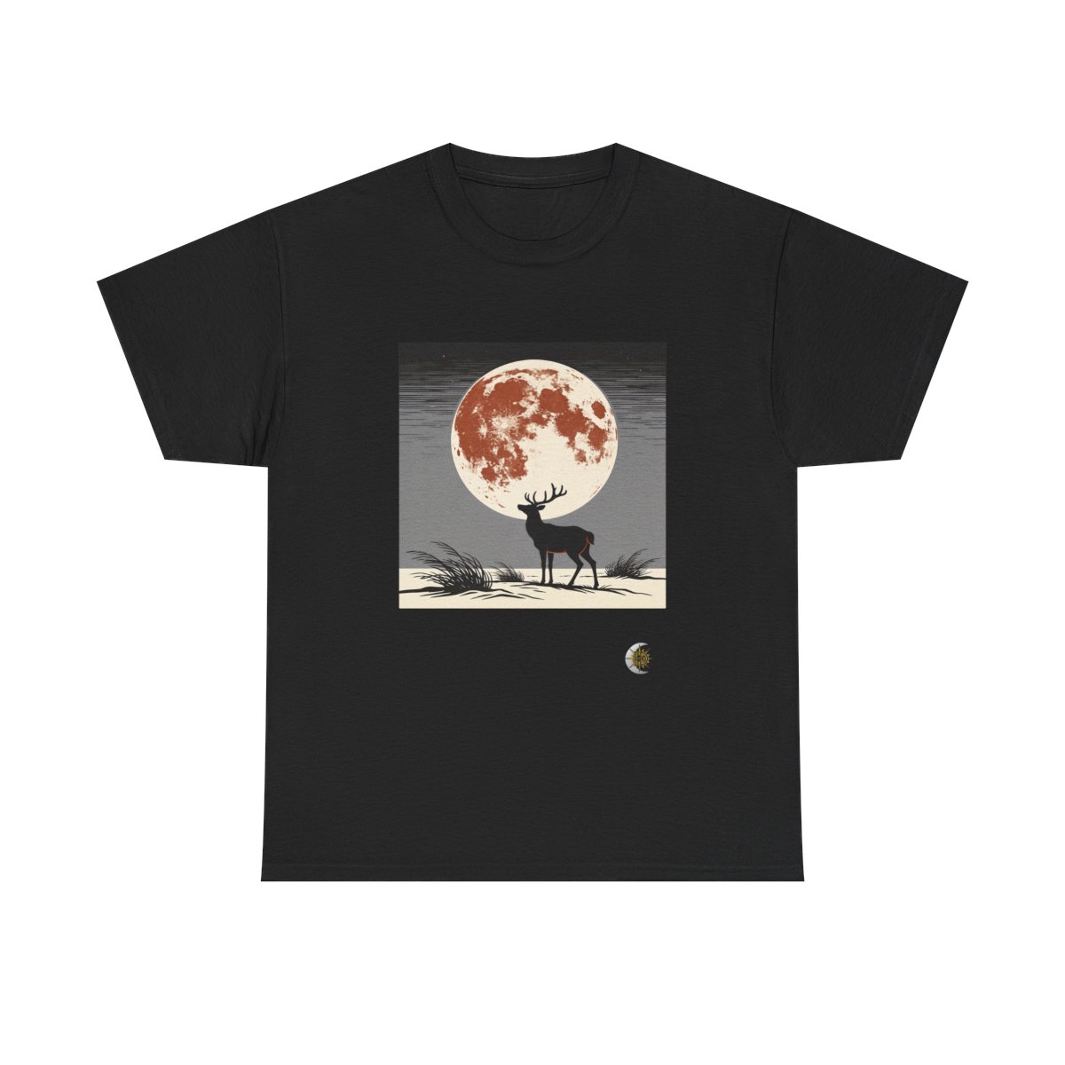 HD Copper Moon Stag Original Art 515 Unisex Heavy Cotton Tee