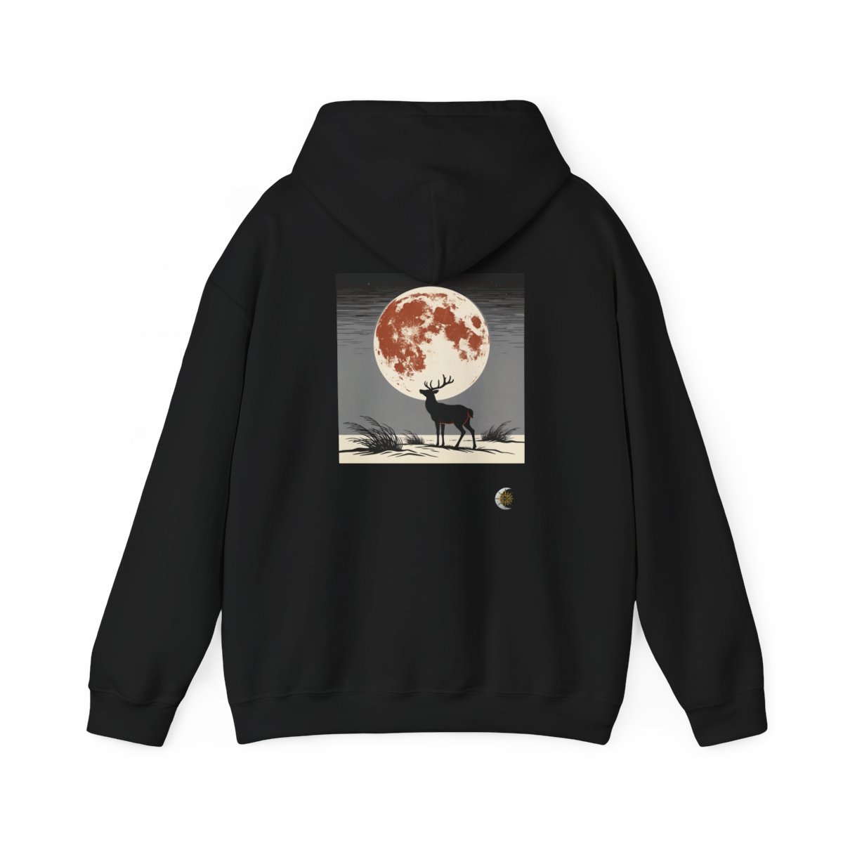 HD Copper Moon Stag Original Art 515 Unisex Heavy Blend™ Hooded Sweatshirt