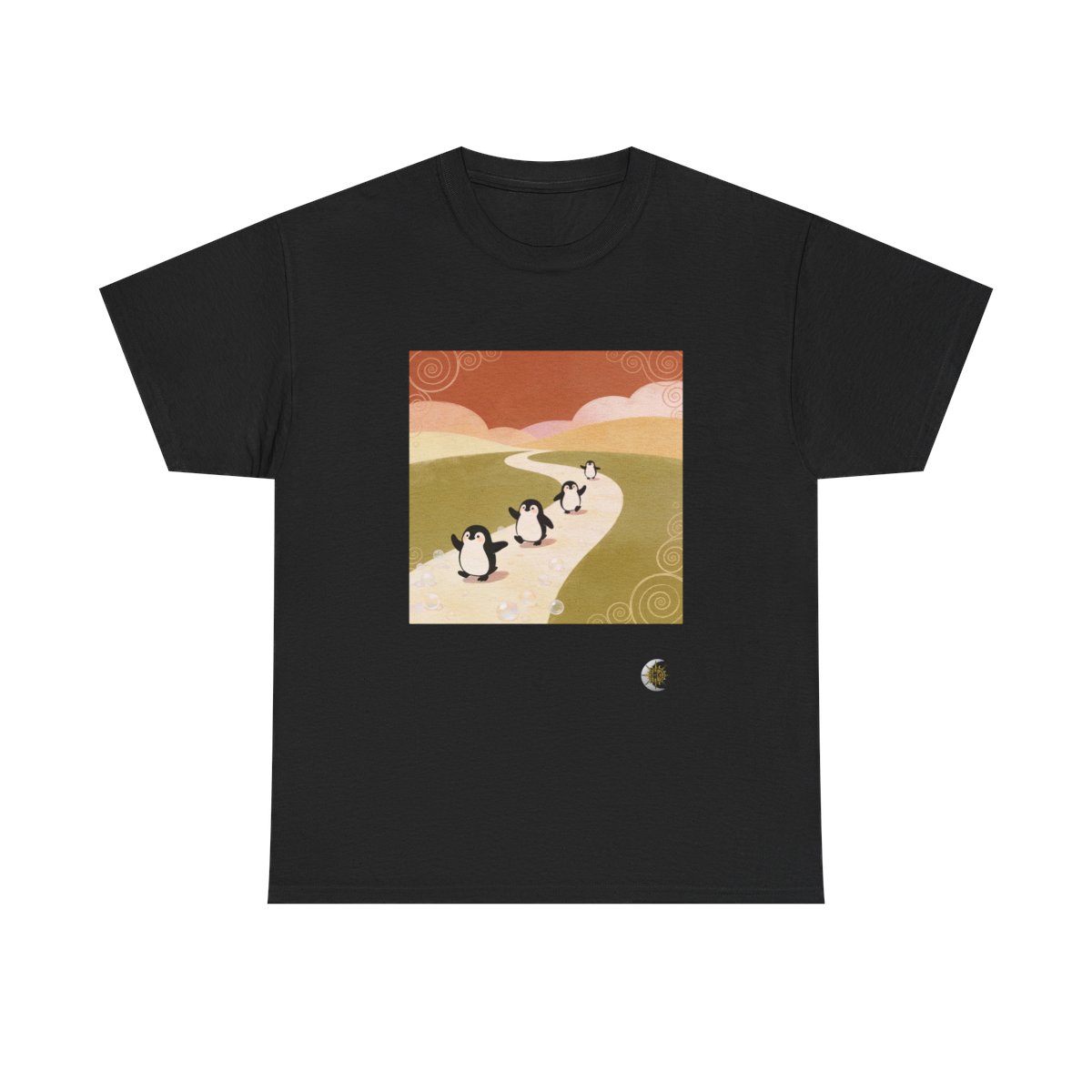HD Ambertrail Penguins Original Art 33 Unisex Heavy Cotton Tee