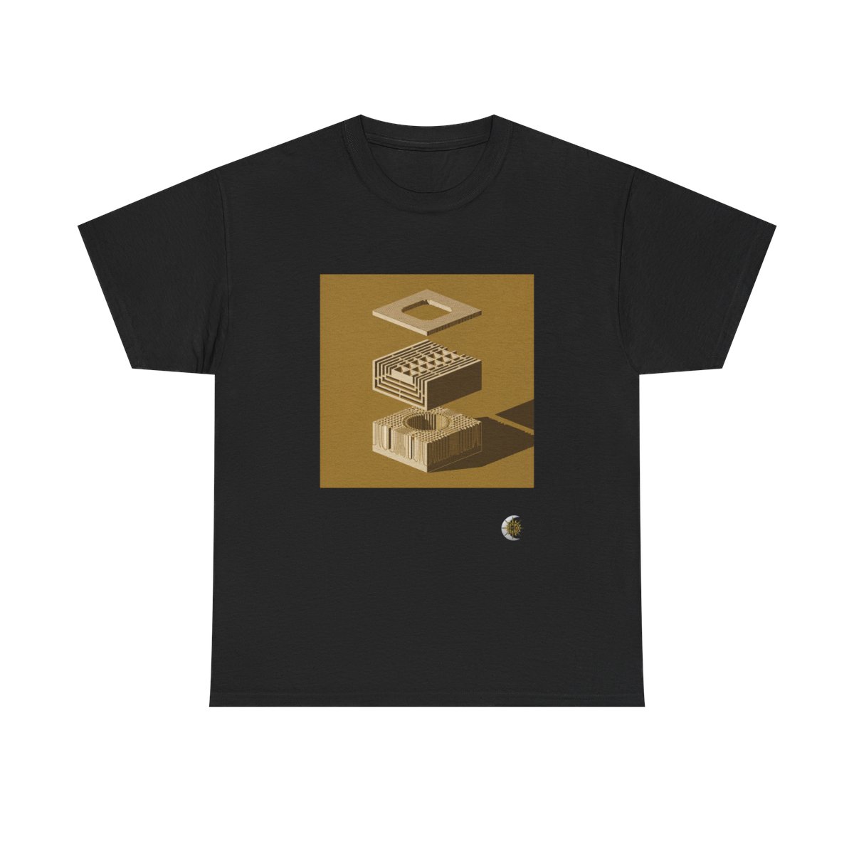 HD Ochre Lattice Original Art 1055 Unisex Heavy Cotton Tee