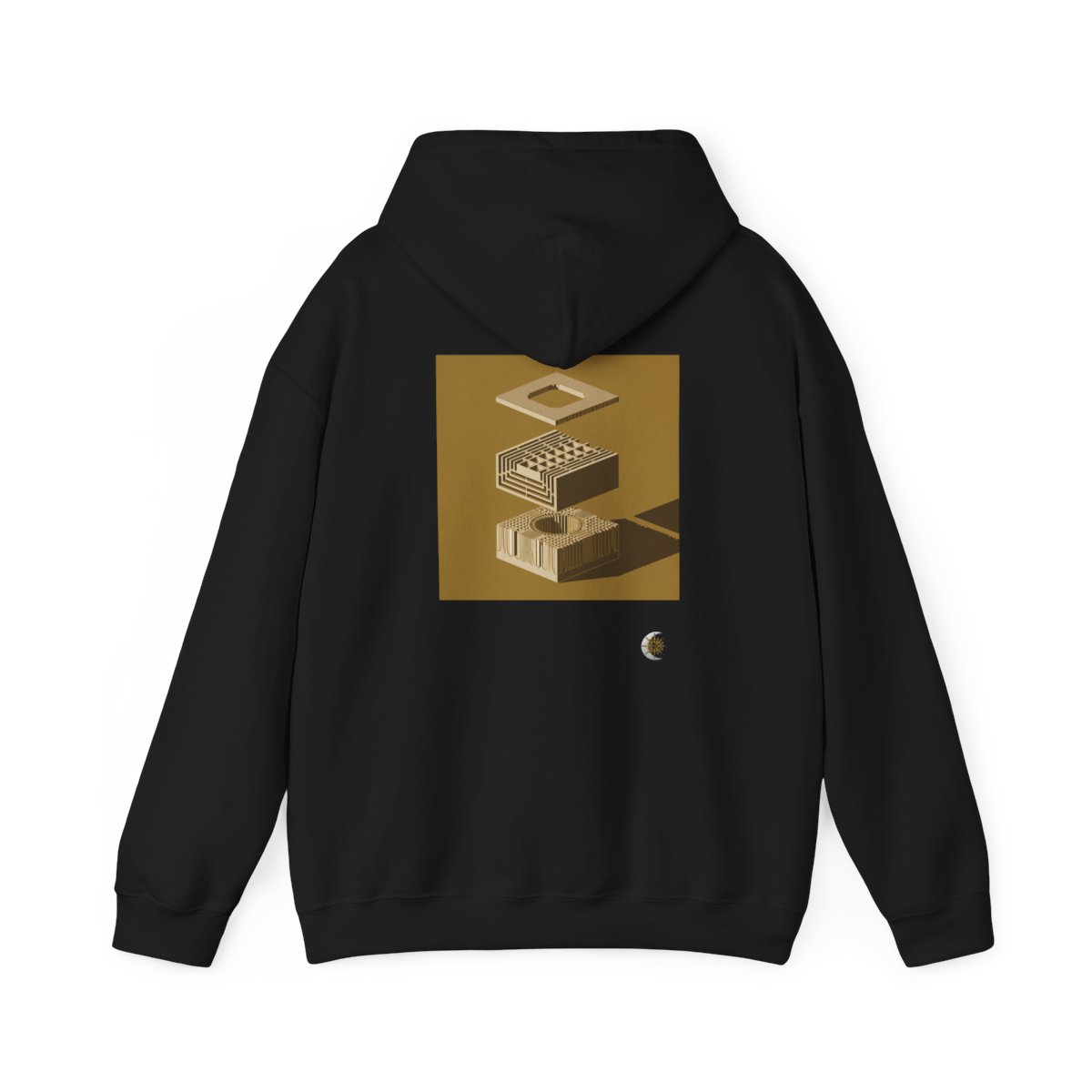 HD Ochre Lattice Original Art 1055 Unisex Heavy Blend™ Hooded Sweatshirt