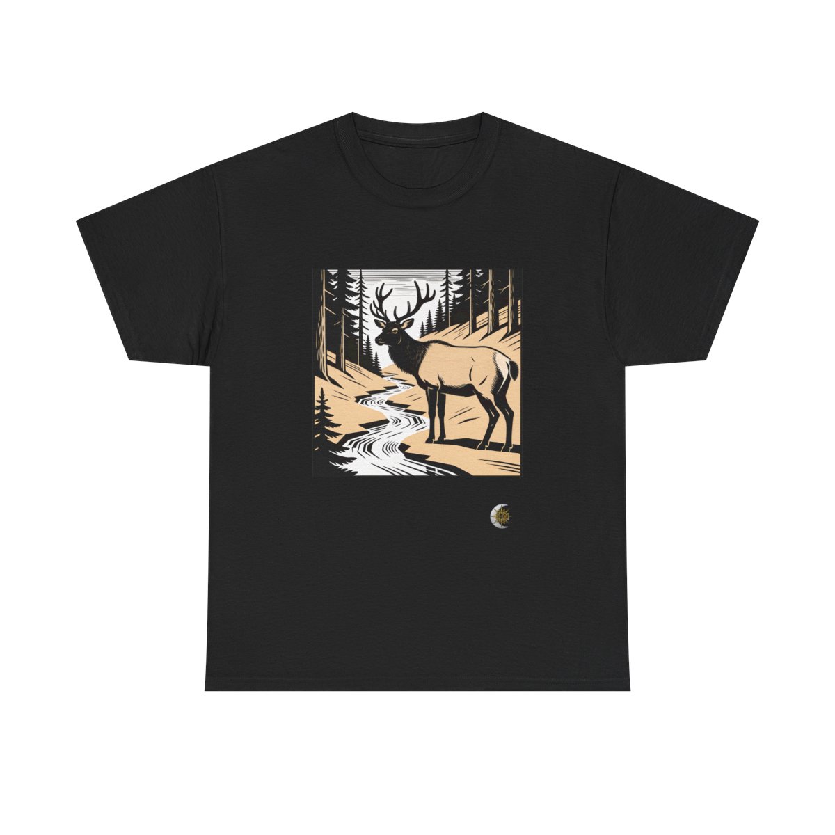 HD Creekside Stag Original Art 875 Unisex Heavy Cotton Tee