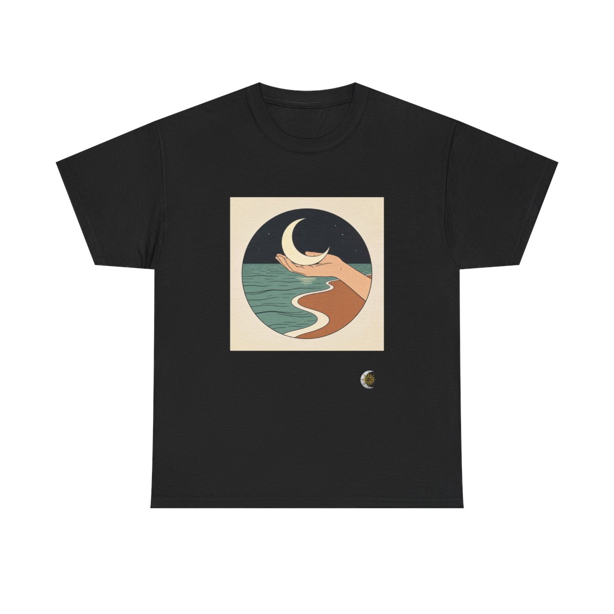 HD Moon in Hand Original Art 126 Unisex Heavy Cotton Tee
