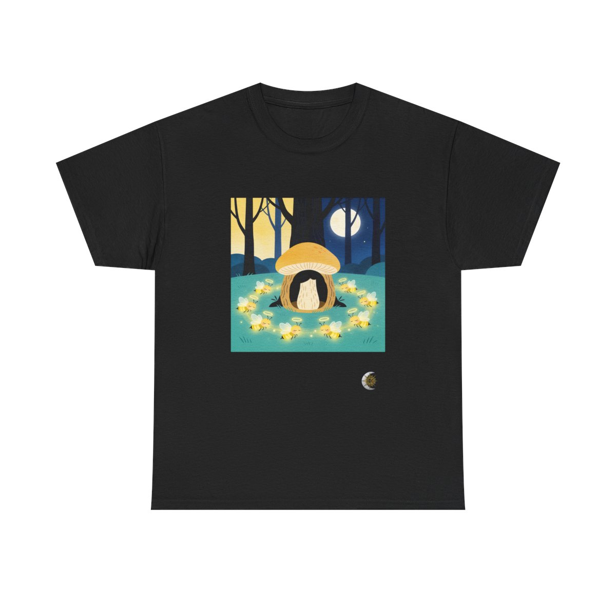 HD Moonlit Honey Circle Original Art 129 Unisex Heavy Cotton Tee