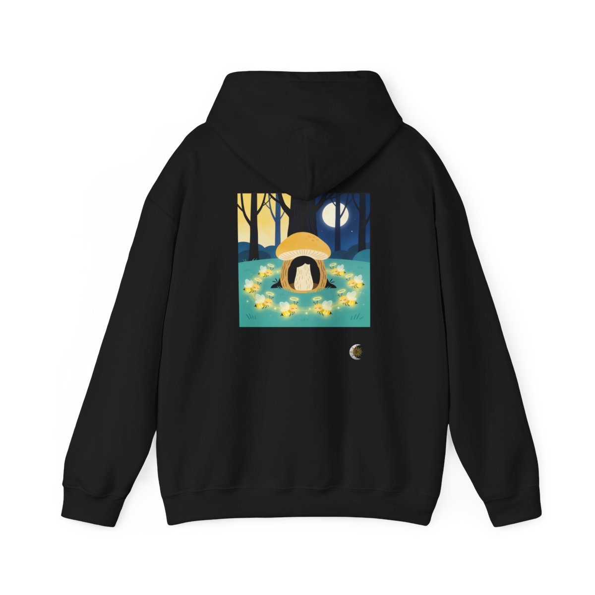 HD Moonlit Honey Circle Original Art 129 Unisex Heavy Blend™ Hooded Sweatshirt