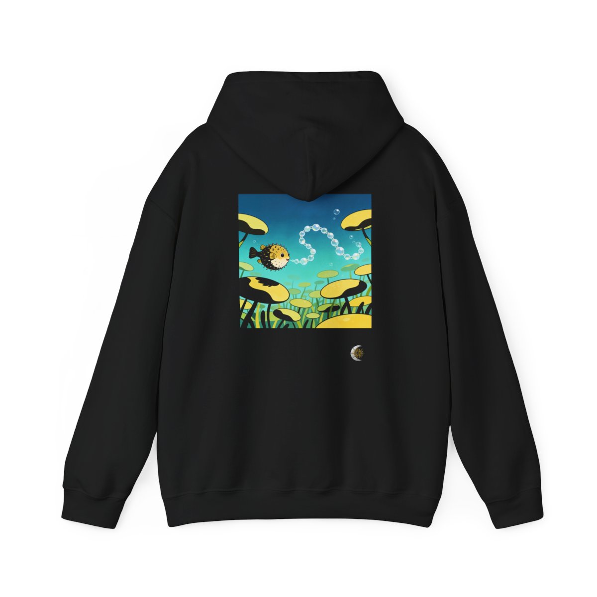 HD Bubblefin Meadow Original Art 130 Unisex Heavy Blend™ Hooded Sweatshirt