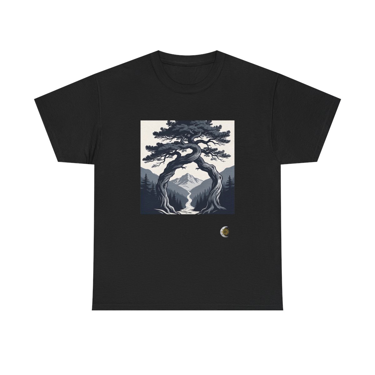 HD Twilight Pine Arch Original Art 133 Unisex Heavy Cotton Tee