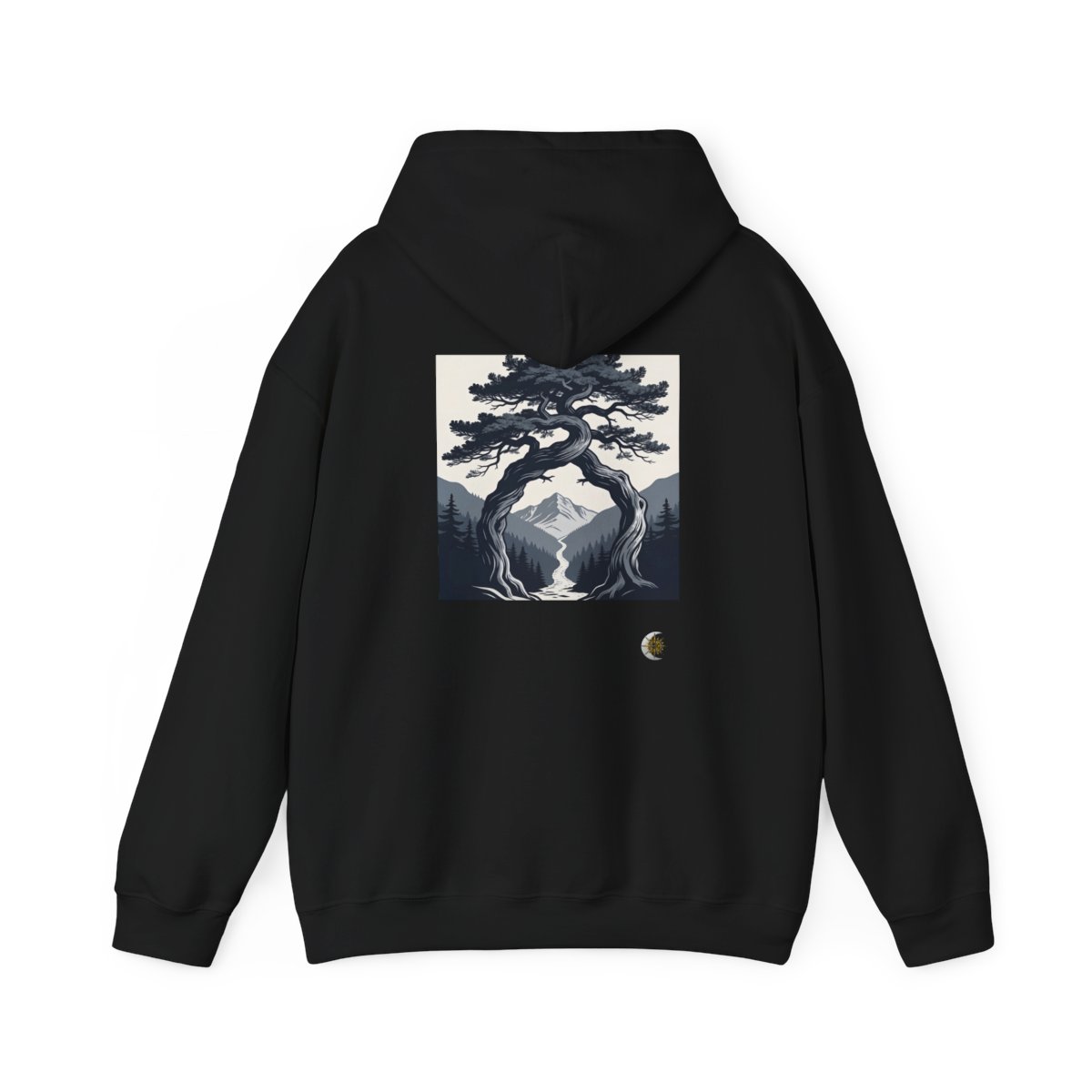 HD Twilight Pine Arch Original Art 133 Unisex Heavy Blend™ Hooded Sweatshirt