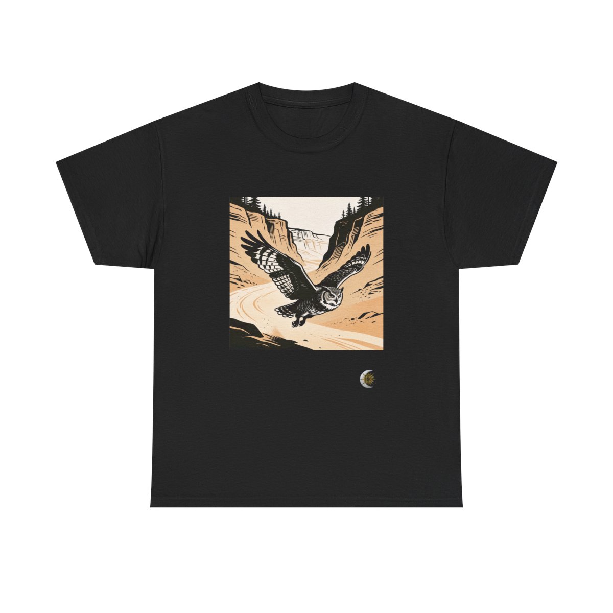 HD Canyon Owl Original Art 138 Unisex Heavy Cotton Tee