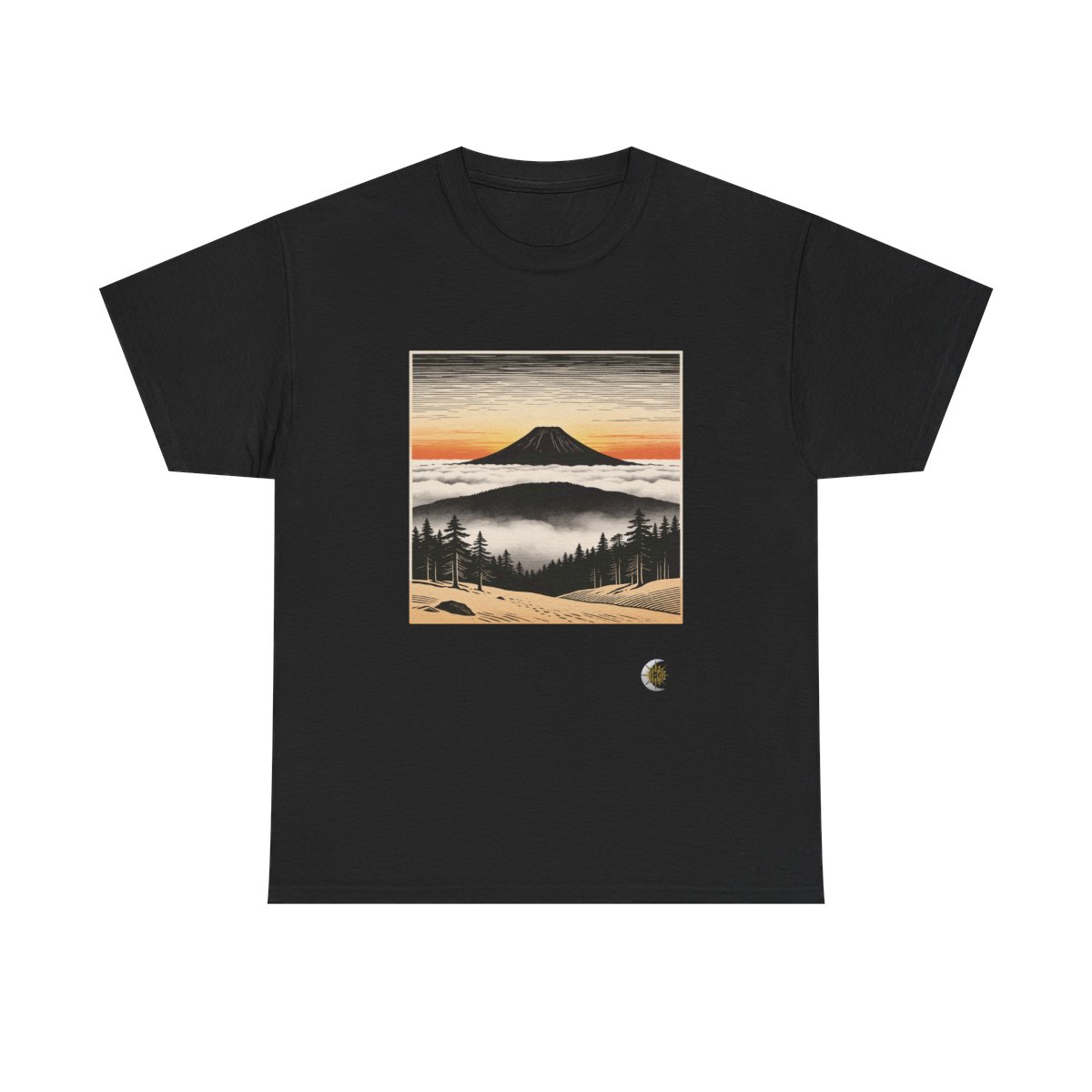 HD Sunrise Above the Clouds Original Art 146 Unisex Heavy Cotton Tee