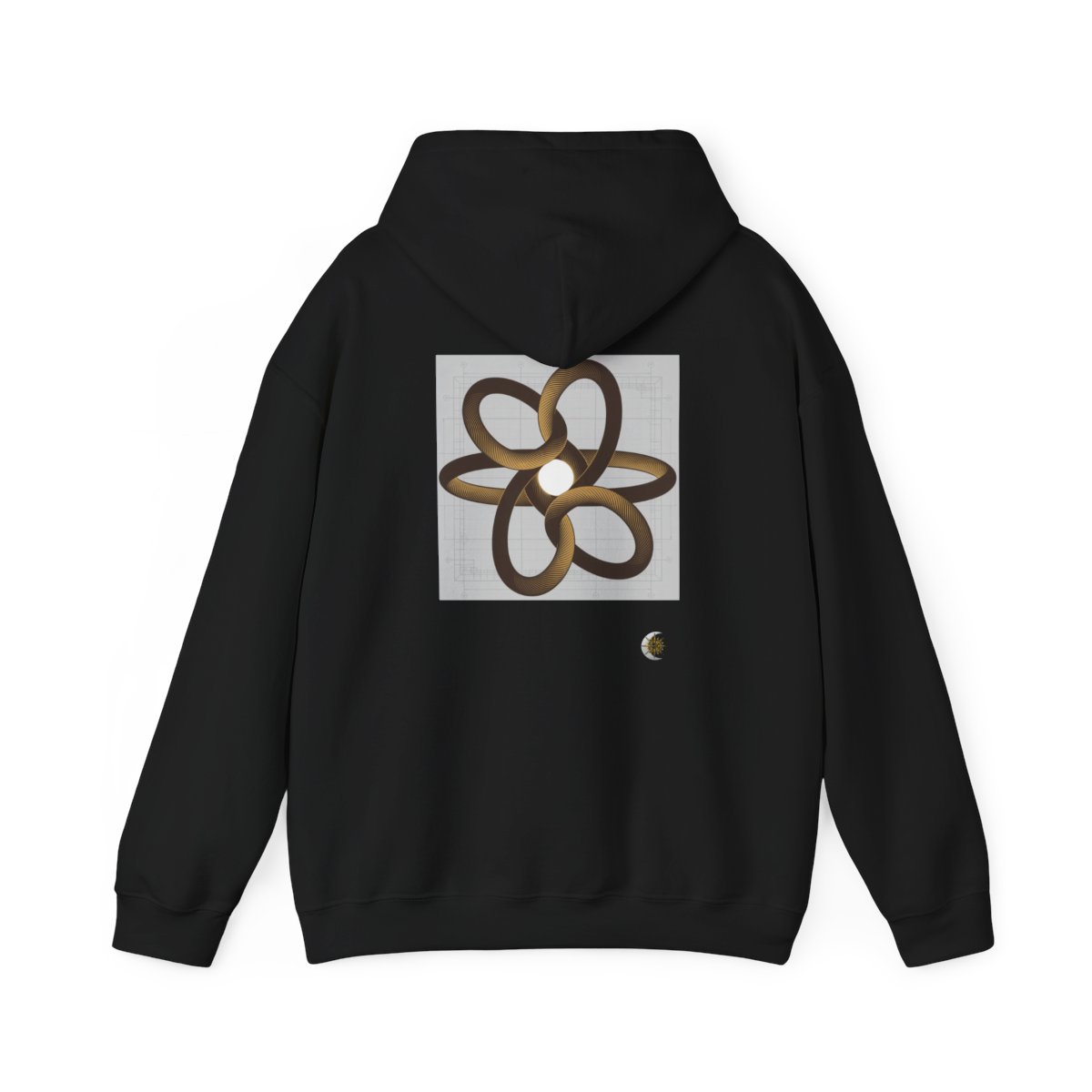 HD Copper Ribbon Orbit Original Art 195 Unisex Heavy Blend™ Hooded Sweatshirt