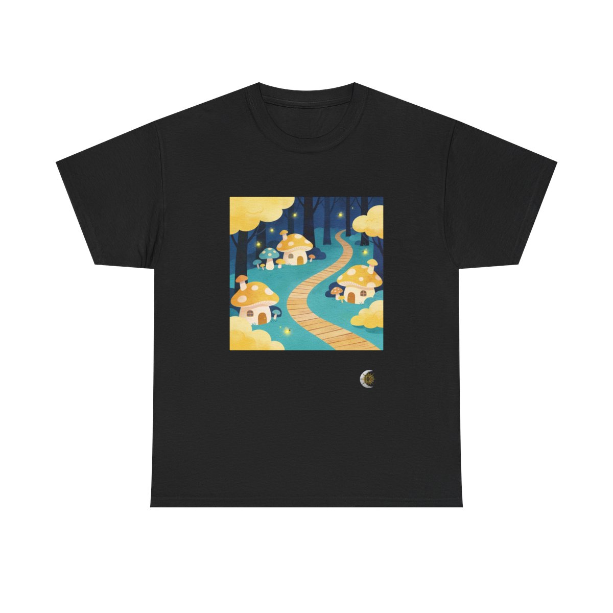 HD Golden Glow Village Original Art 80 Unisex Heavy Cotton Tee