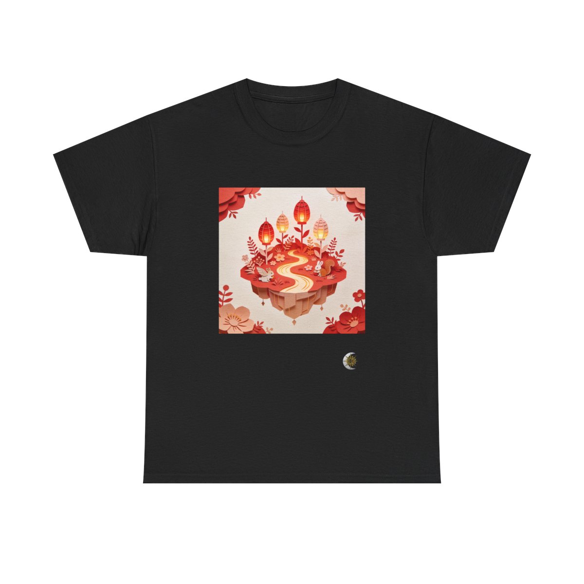 HD Amber Lantern Garden Original Art 92 Unisex Heavy Cotton Tee