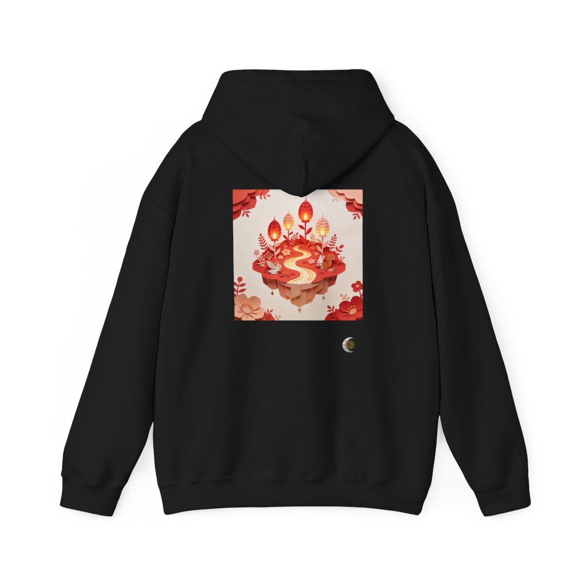 HD Amber Lantern Garden Original Art 92 Unisex Heavy Blend™ Hooded Sweatshirt