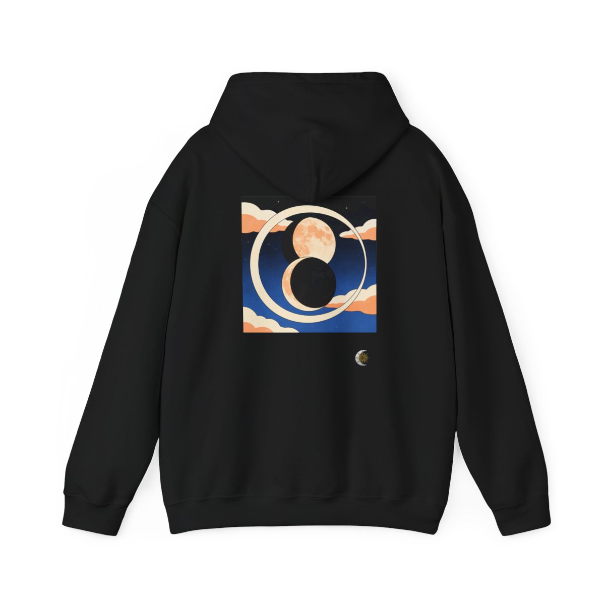 HD Moonrise Orbit Original Art 156 Unisex Heavy Blend™ Hooded Sweatshirt