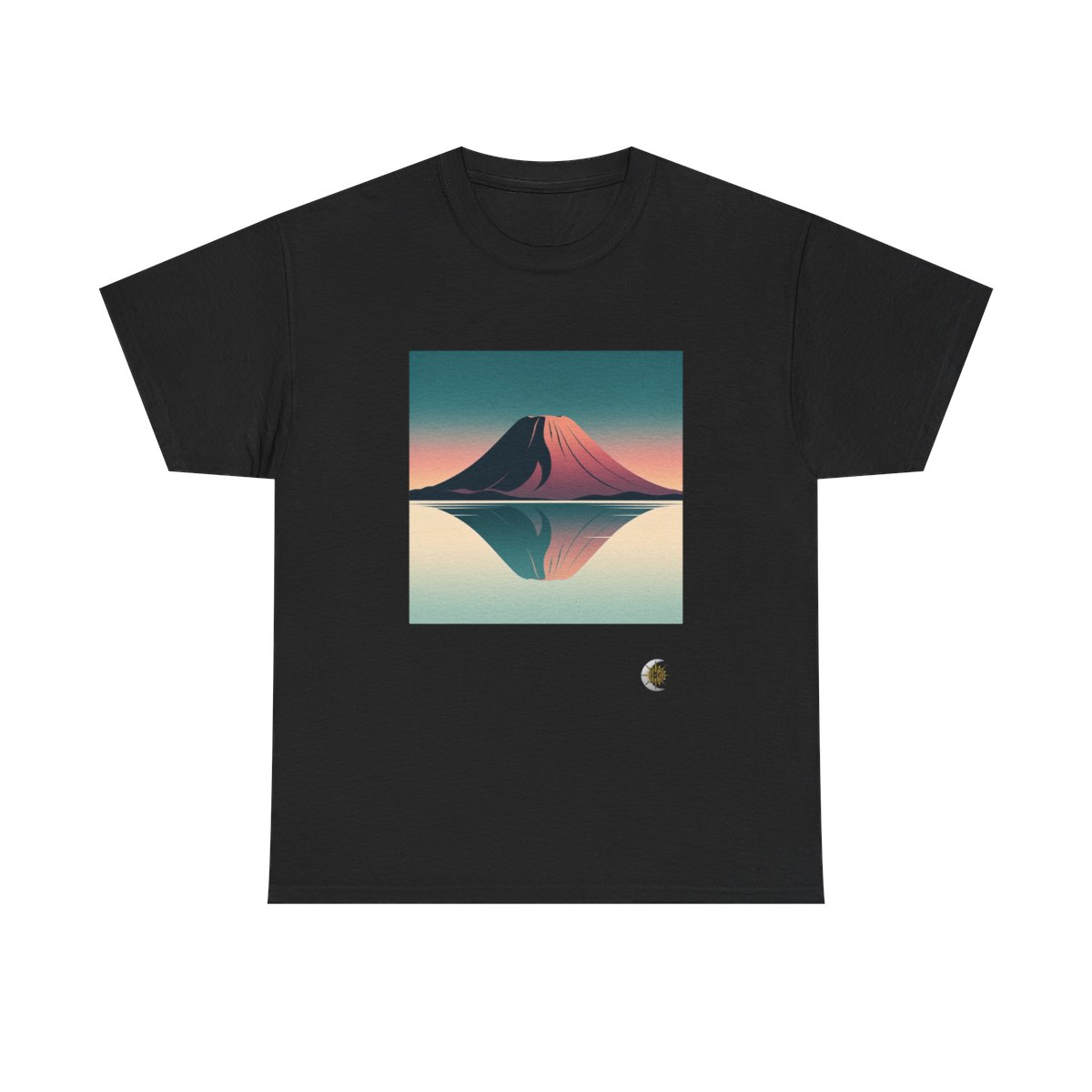 HD Rose Mountain Reflection Original Art 188 Unisex Heavy Cotton Tee