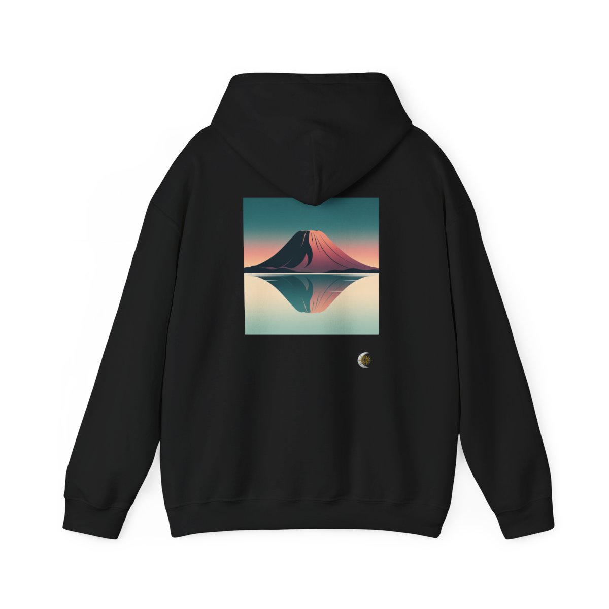HD Rose Mountain Reflection Original Art 188 Unisex Heavy Blend™ Hooded Sweatshirt