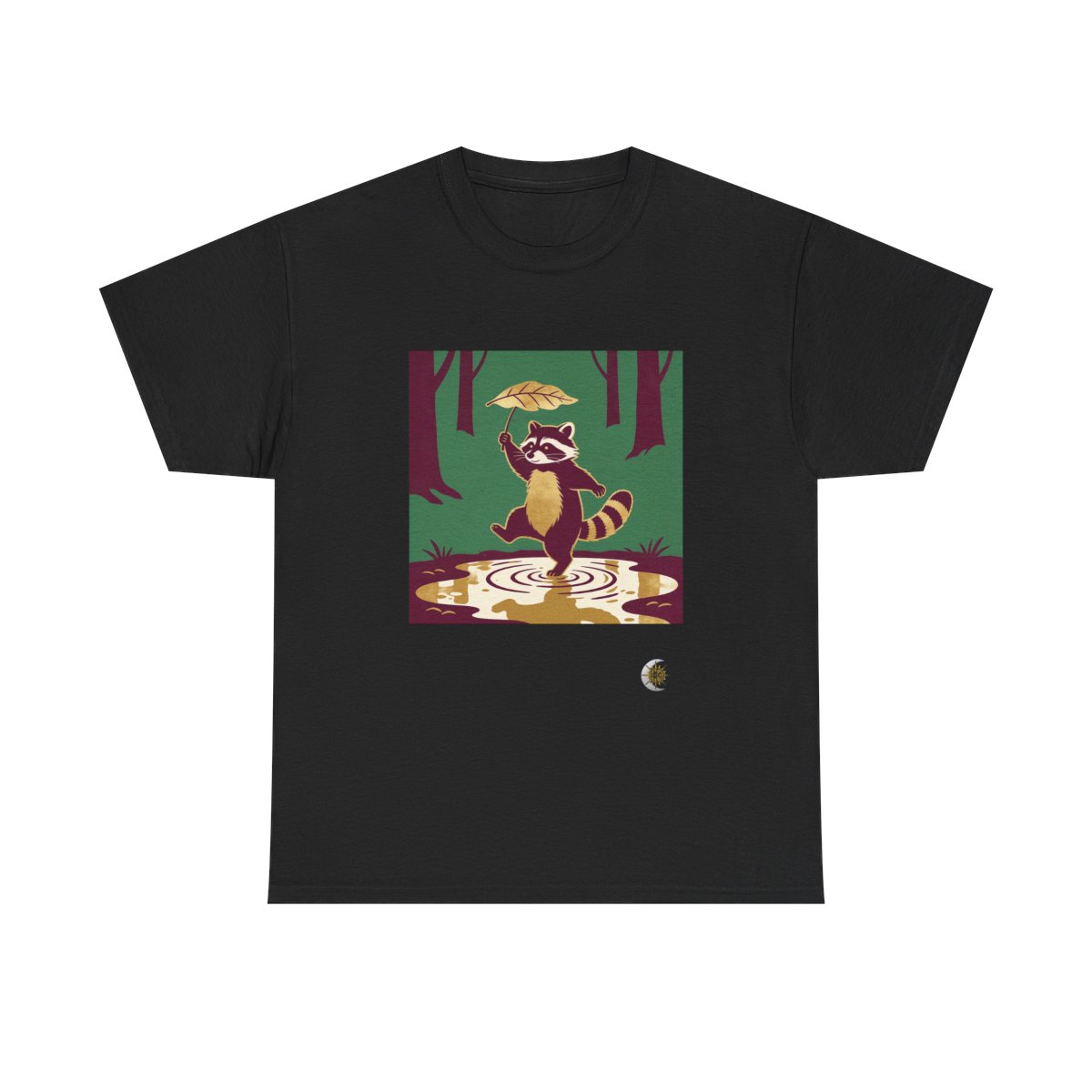 HD Leafstep Raccoon Original Art 204 Unisex Heavy Cotton Tee