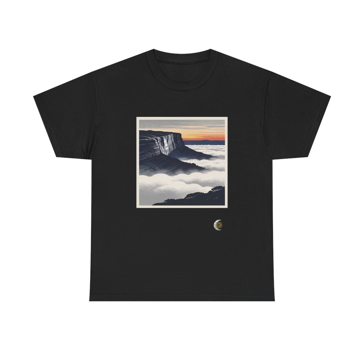 HD Cloudsea Cliffs Original Art 242 Unisex Heavy Cotton Tee