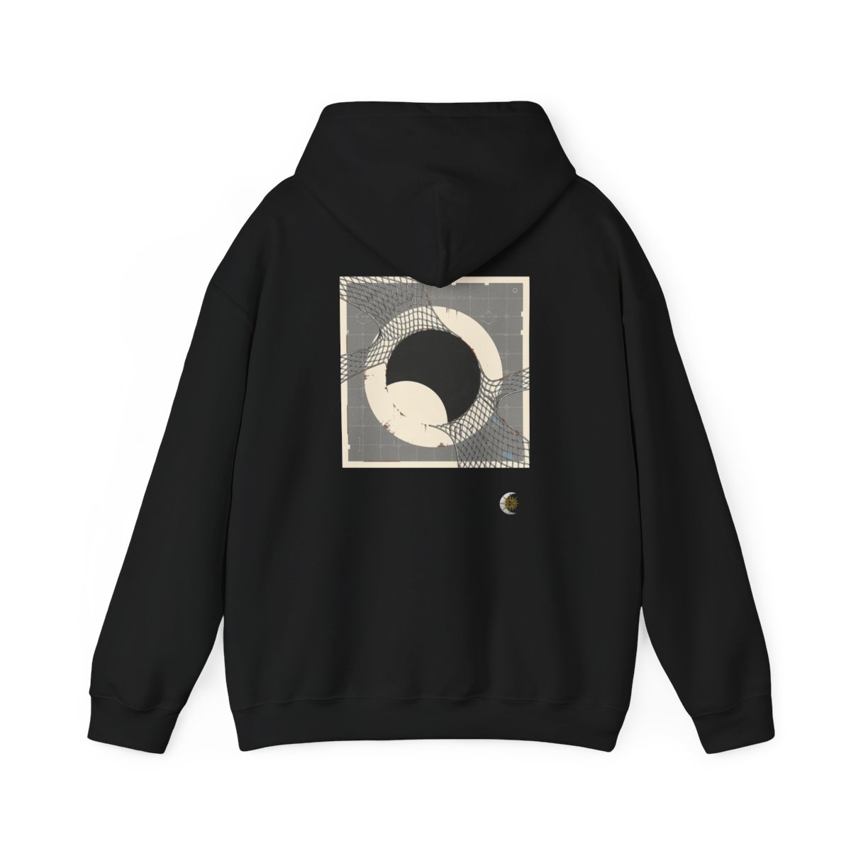 HD Silver Mesh Eclipse Original Art 297 Unisex Heavy Blend™ Hooded Sweatshirt