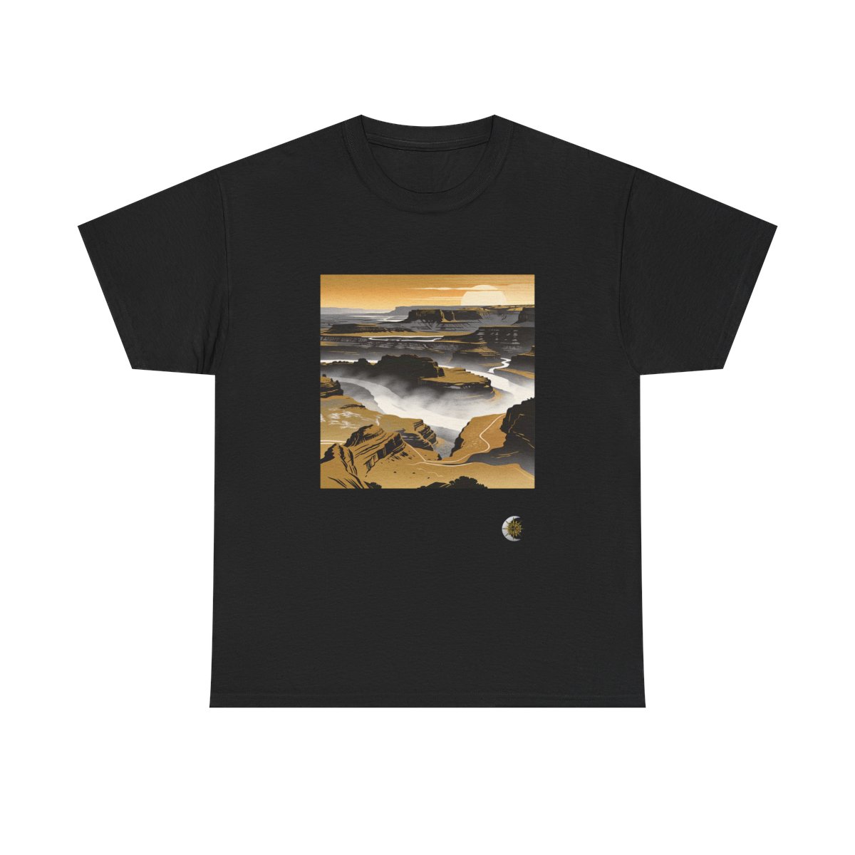 HD Golden Canyon Mist Original Art 302 Unisex Heavy Cotton Tee