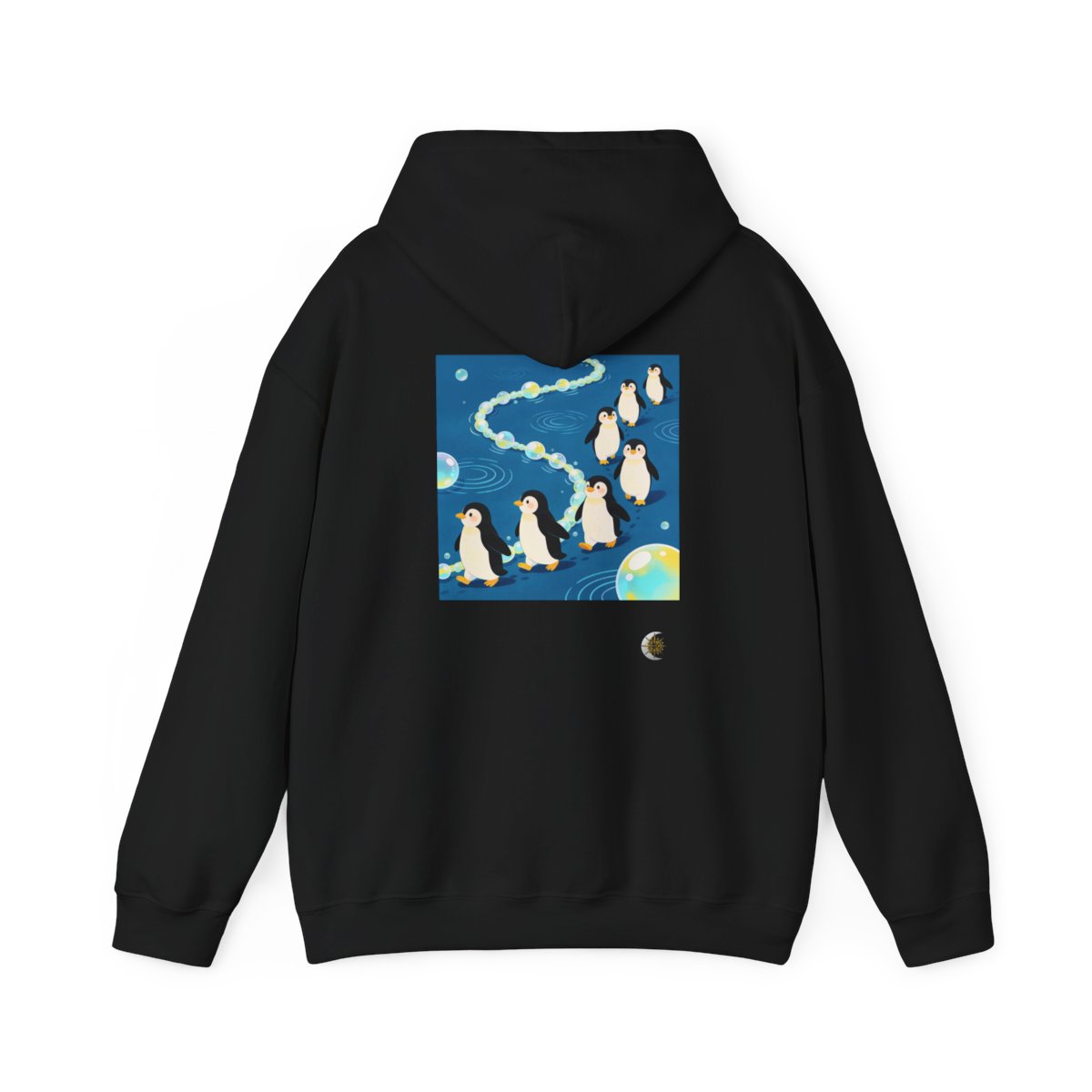 HD Bubbletrail Penguins Original Art 15 Unisex Heavy Blend™ Hooded Sweatshirt